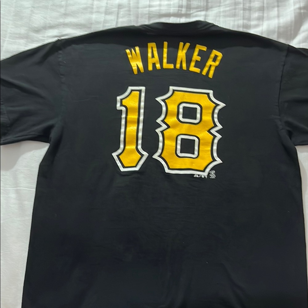 MLB Pittsburgh Pirates Neil Walker Black/Yellow Men's Player T-shirt